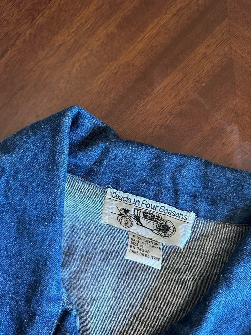 Vintage Coach in Four Seasons Indigo Denim Trucker Jacket Western Men’s M